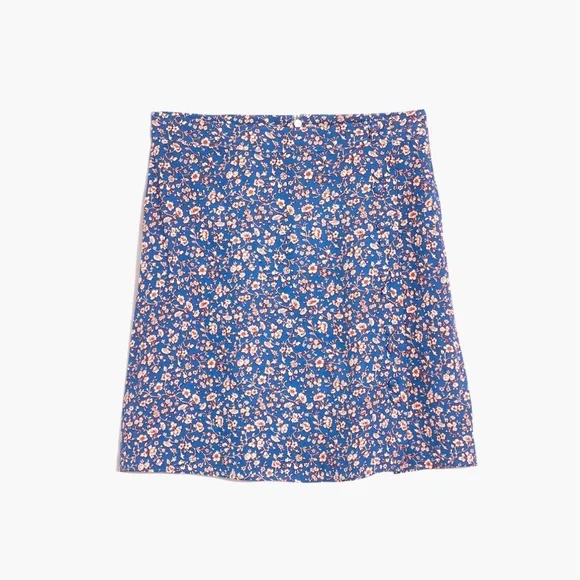 Madewell Porch Side-Button Mini Skirt in Summer Vines - Picture 3 of 7